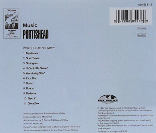 Dummy - Portishead (CD) music collectible [Barcode 042282852229] - Main Image 2