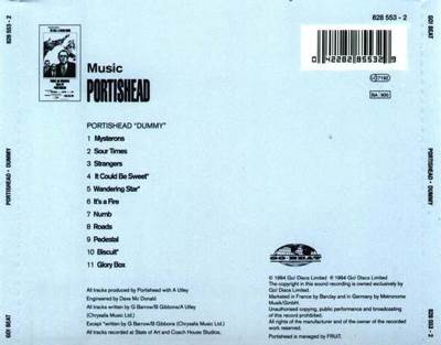 Dummy - Portishead (CD - 46) music collectible [Barcode 042282855329] - Main Image 2