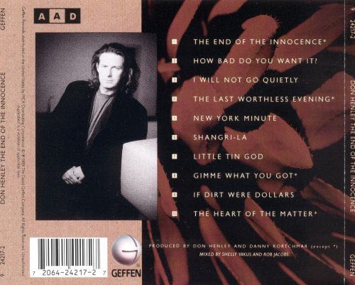 End of the Innocence, The - Don Henley (CD - 54) music collectible - Main Image 2
