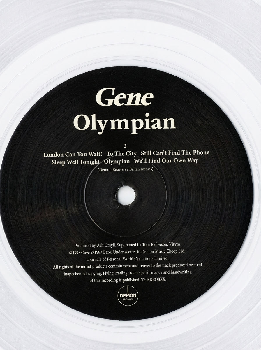 Olympian - Gene (12”) music collectible [Barcode 5020667010124] - Main Image 4