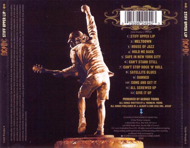 Stiff Upper Lip - AC/DC (CD - 47:03) music collectible [Barcode 075596249423] - Main Image 2