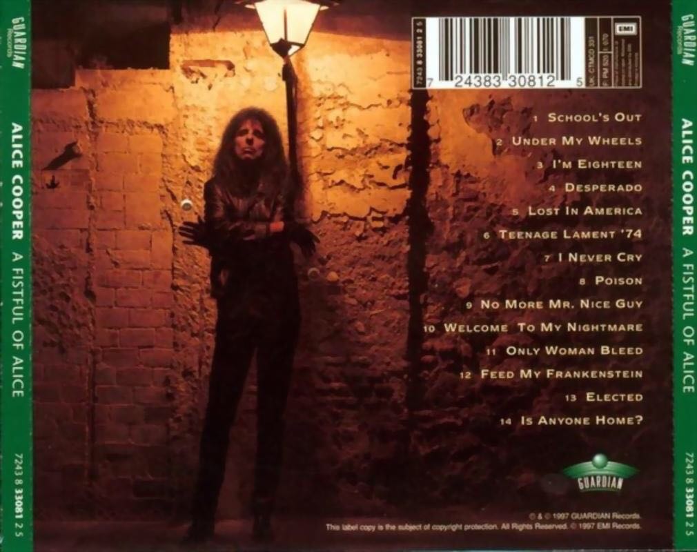 A Fistful Of Alice - Alice Cooper (CD - 58) music collectible [Barcode 777495157181] - Main Image 2