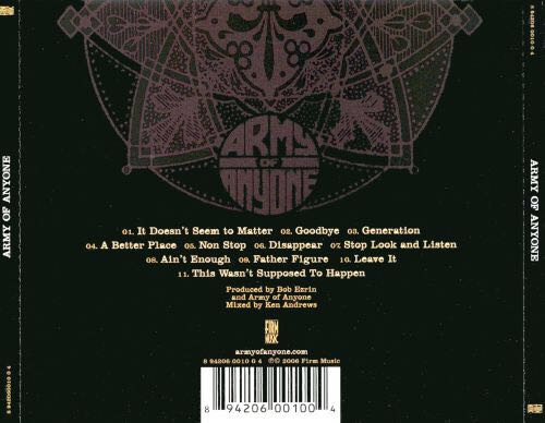 Army Of Anyone - Army Of Anyone (CD) music collectible [Barcode 894206001325] - Main Image 2