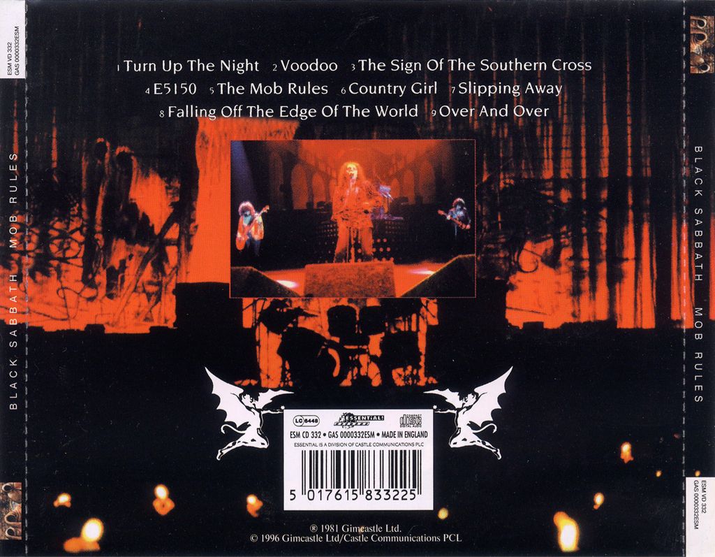 Mob Rules - Black Sabbath (CD - 40:25) music collectible [Barcode 042283077720] - Main Image 2