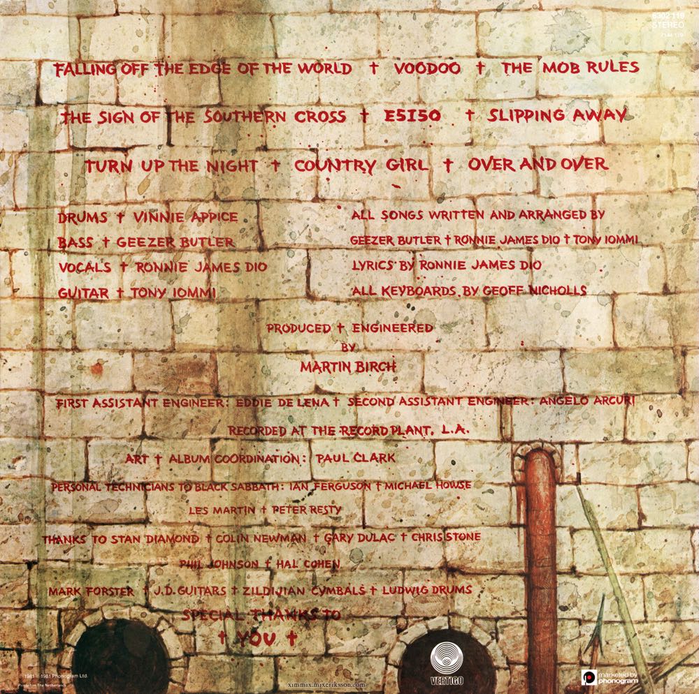 Mob Rules - Black Sabbath (CD - 40:25) music collectible [Barcode 042283077720] - Main Image 3