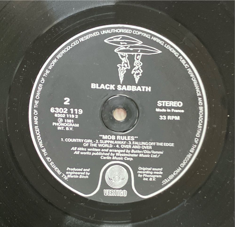Mob Rules - Black Sabbath (12”) music collectible - Main Image 4