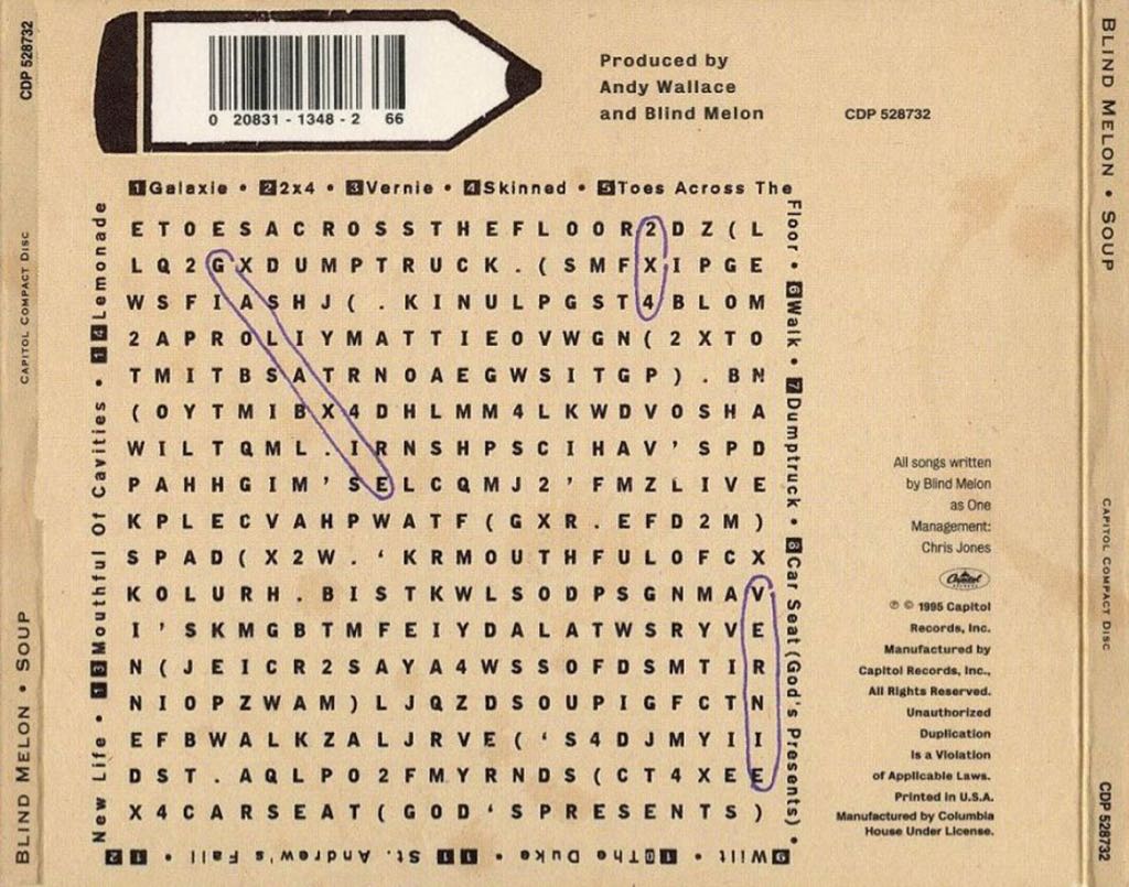 Soup - Blind Melon (CD - 45) music collectible [Barcode 724382873228] - Main Image 2