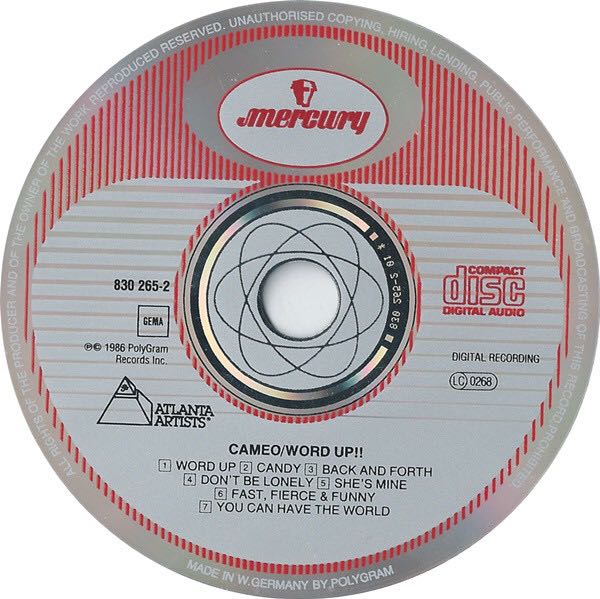 Word Up! - Cameo (CD - 35) music collectible [Barcode 042283026520] - Main Image 4