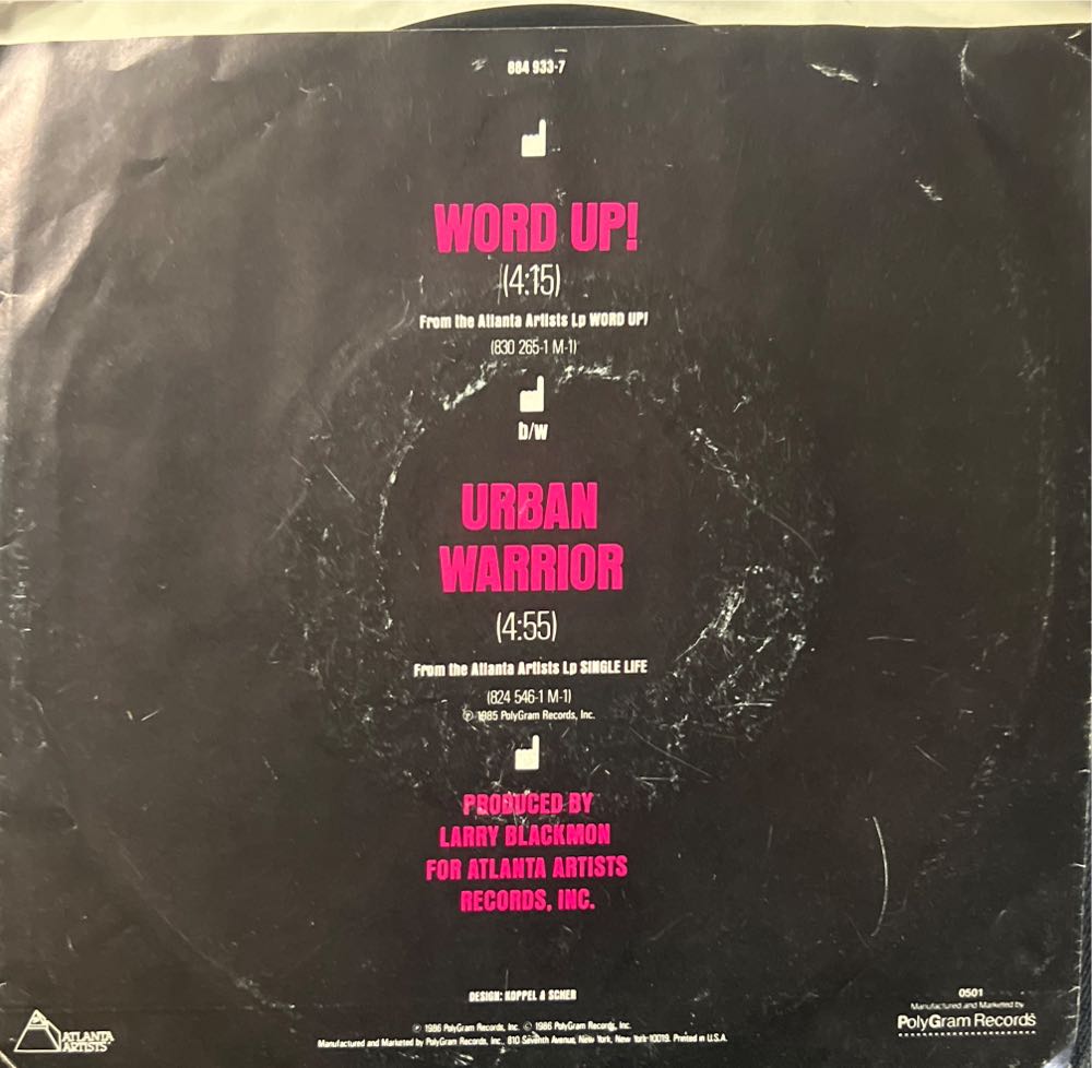 (7”) Word Up! / Urban Warrior - Cameo (7”) music collectible - Main Image 2