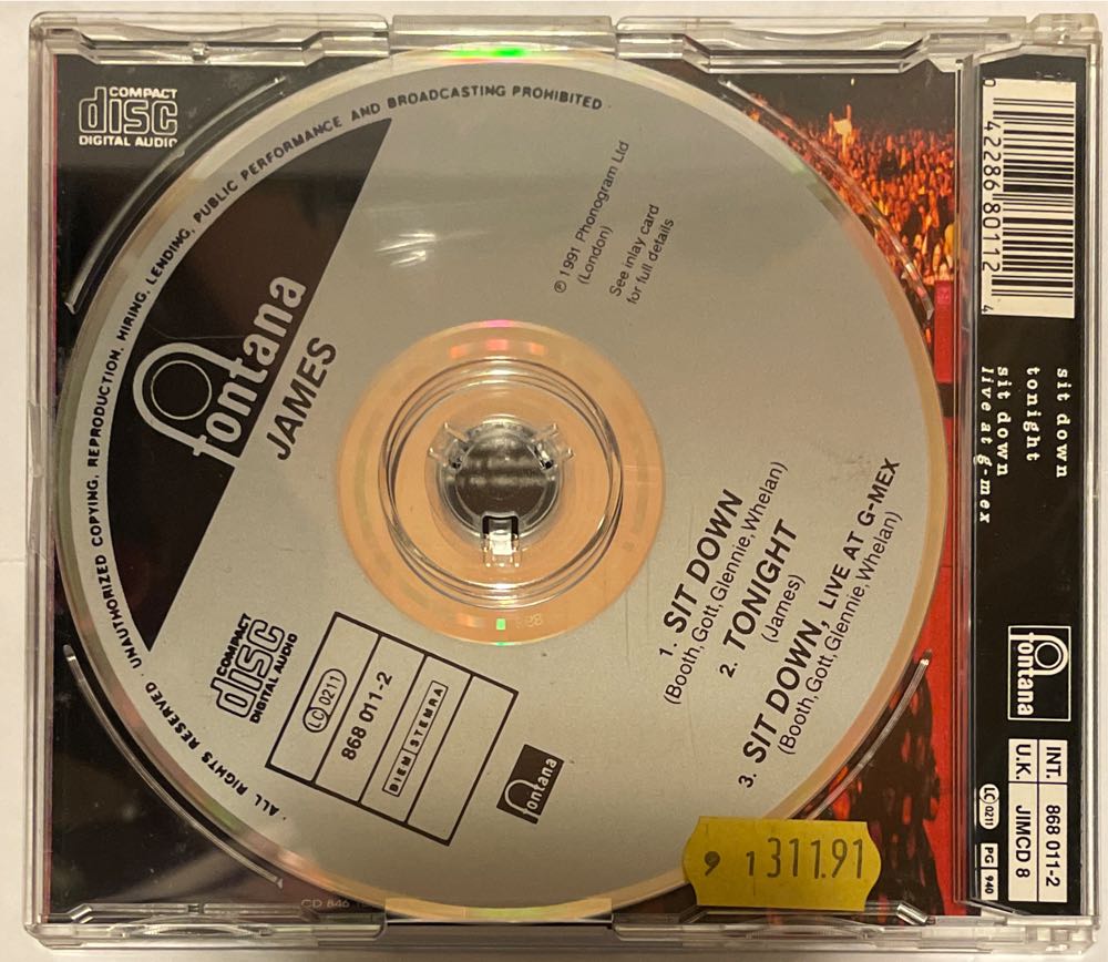 Sit Down - James (12” - 19) music collectible [Barcode 042286801124] - Main Image 2