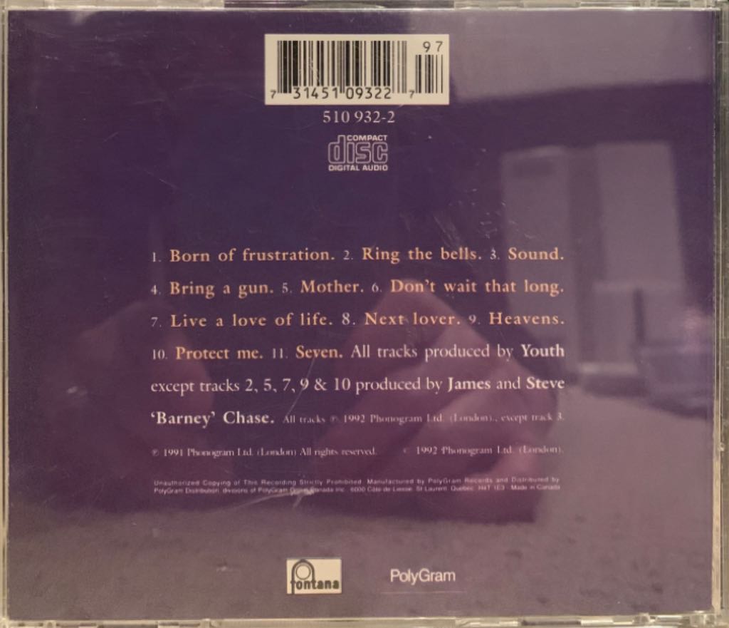 Seven - James (12” - 49) music collectible [Barcode 731451093227] - Main Image 2