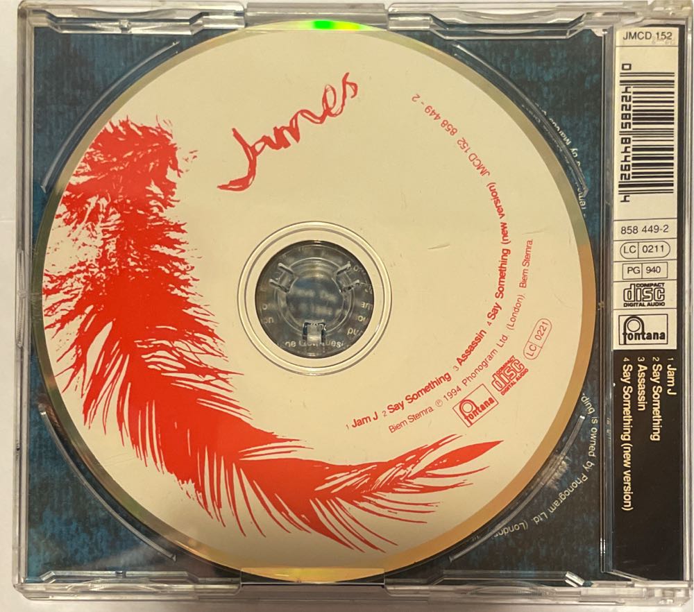 Jam J / Say Something - James (CD - 13) music collectible [Barcode 042285844924] - Main Image 2