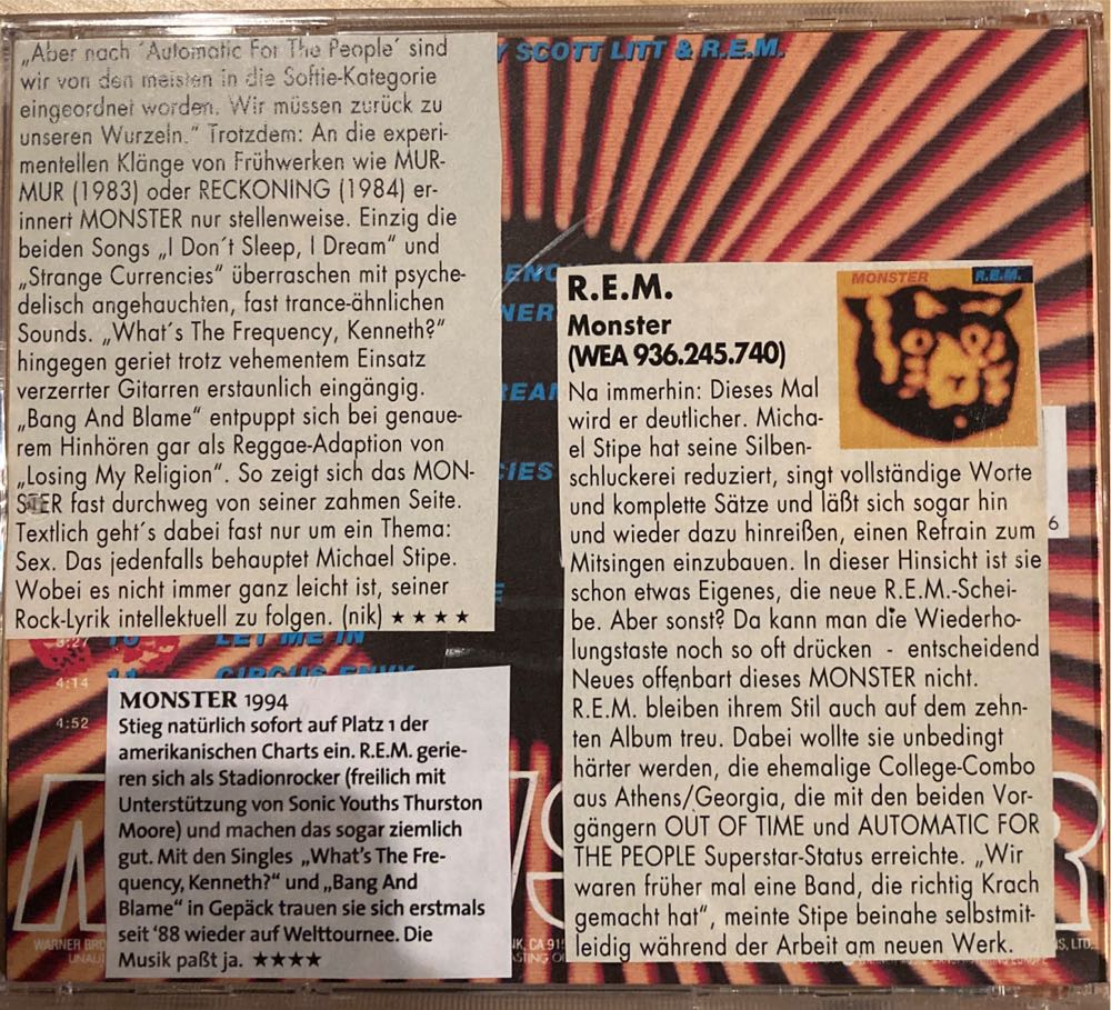 Monster - R.E.M. (CD) music collectible - Main Image 2