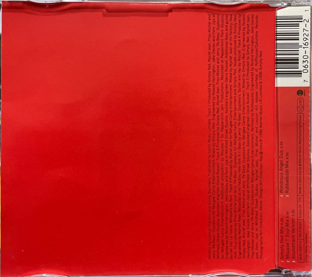 Angel - Simply Red (CD) music collectible [Barcode 706301692721] - Main Image 2