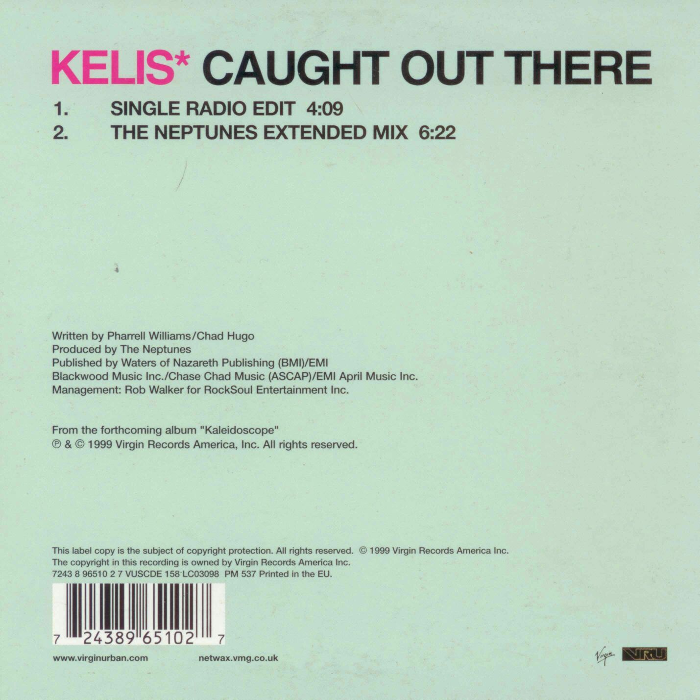 Caught Out There - Kelis - Kelis (CD - 11) music collectible [Barcode 724389651027] - Main Image 2