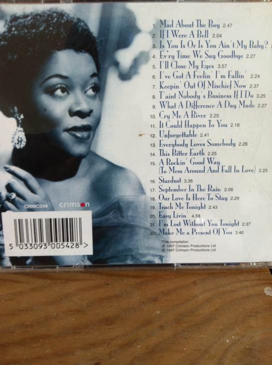 Mad About The Boy - Dinah Washington music collectible [Barcode 5033093005428] - Main Image 2