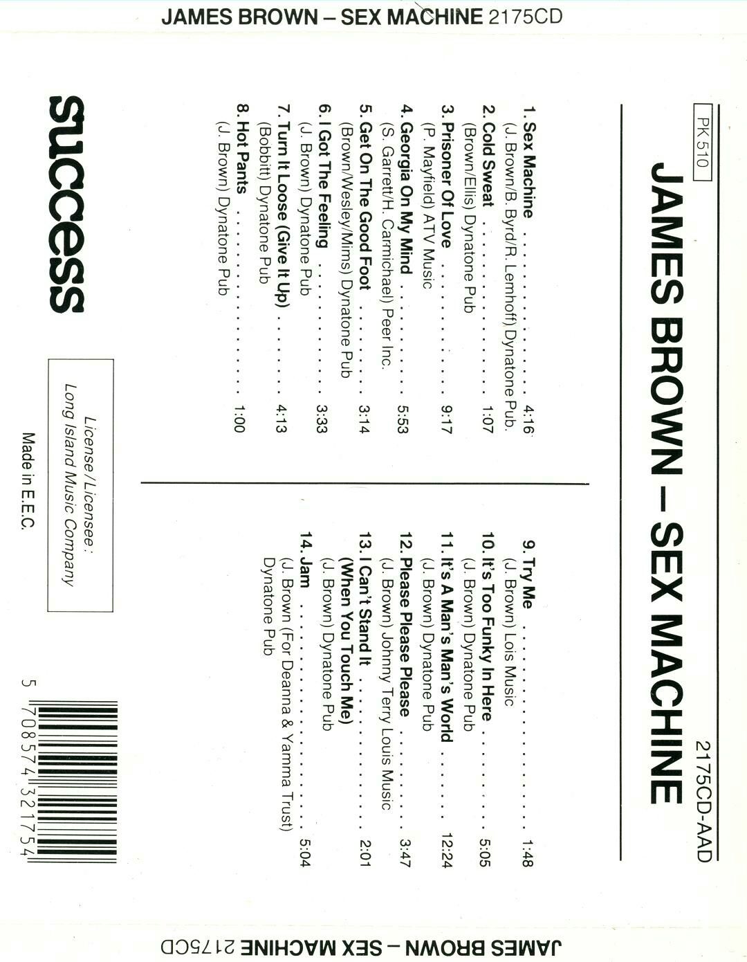 Sex Machine - James Brown (12”) music collectible [Barcode 5708574321754] - Main Image 2