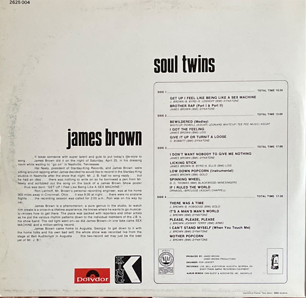 Sex Machine - Brown James (MiniDisc) music collectible - Main Image 3