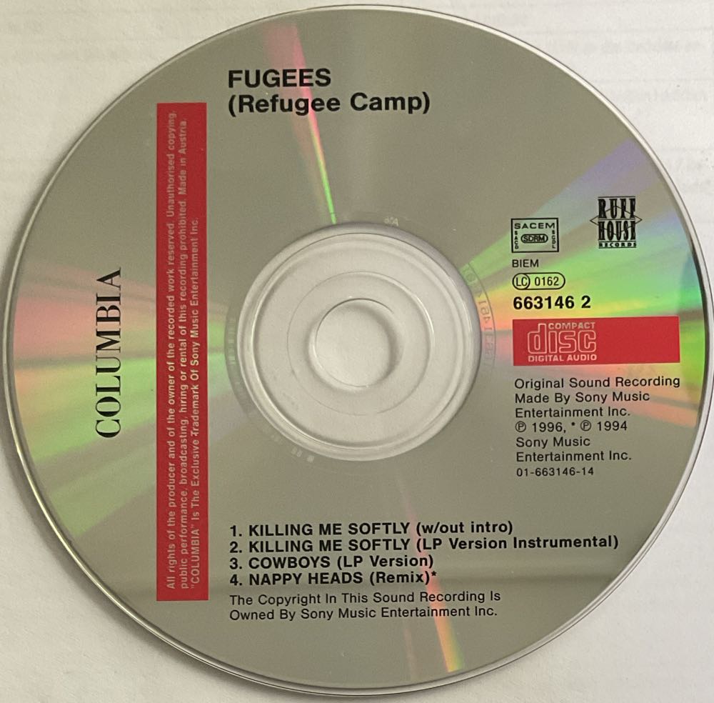 Killing Me Softly - Fugees - Fugees (CD - 20) music collectible [Barcode 5099766314624] - Main Image 4