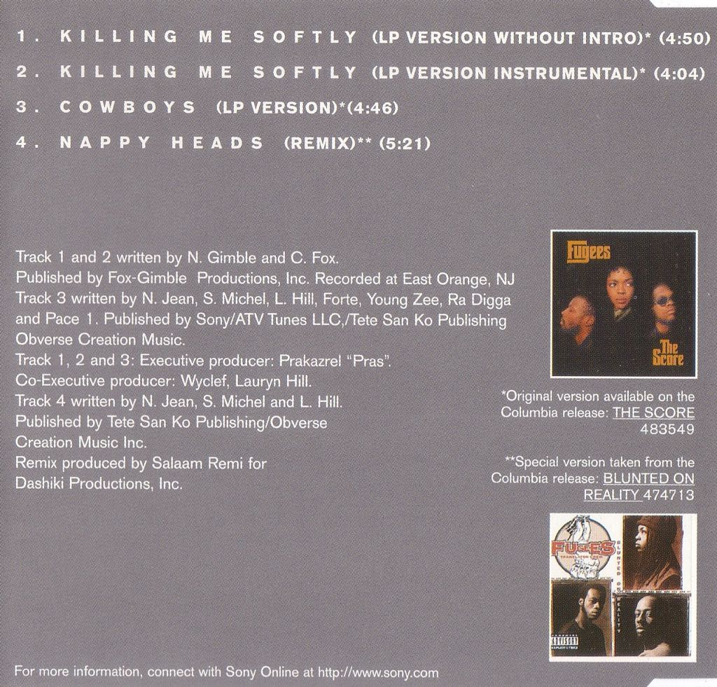 Killing Me Softly - Fugees (CD) music collectible [Barcode 5099766334356] - Main Image 2