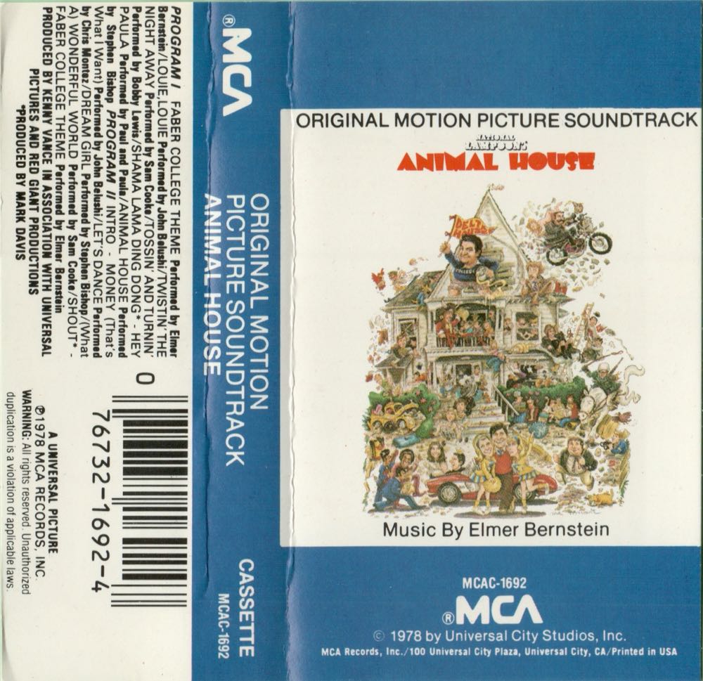 National Lampoon’s Animal House - Movie Soundtrack (Cassette) music collectible [Barcode 076732169247] - Main Image 3