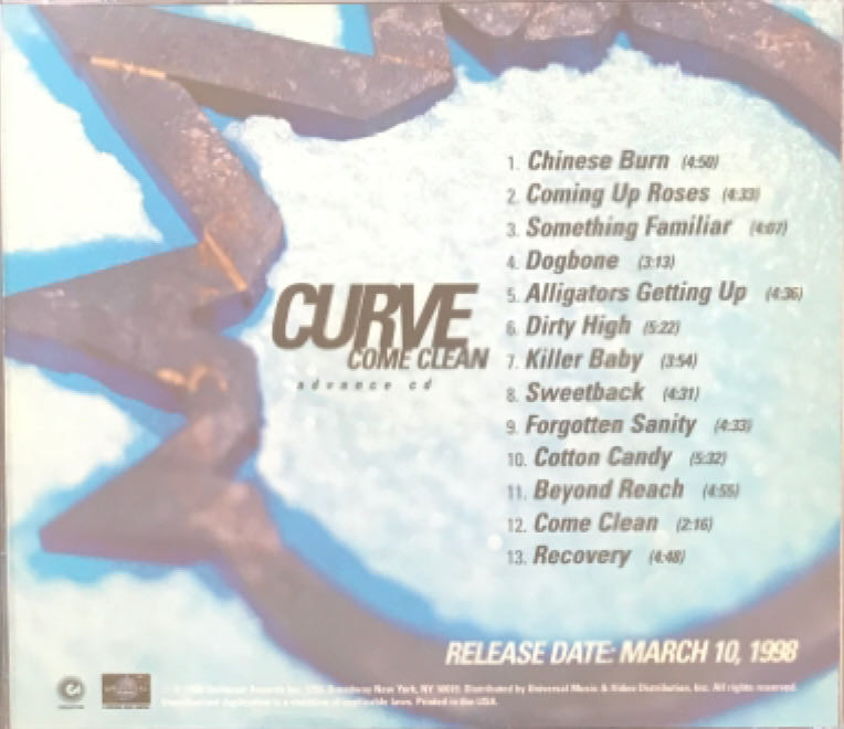 Come Clean - Curve (CD - 58) music collectible [Barcode 602438047529] - Main Image 2