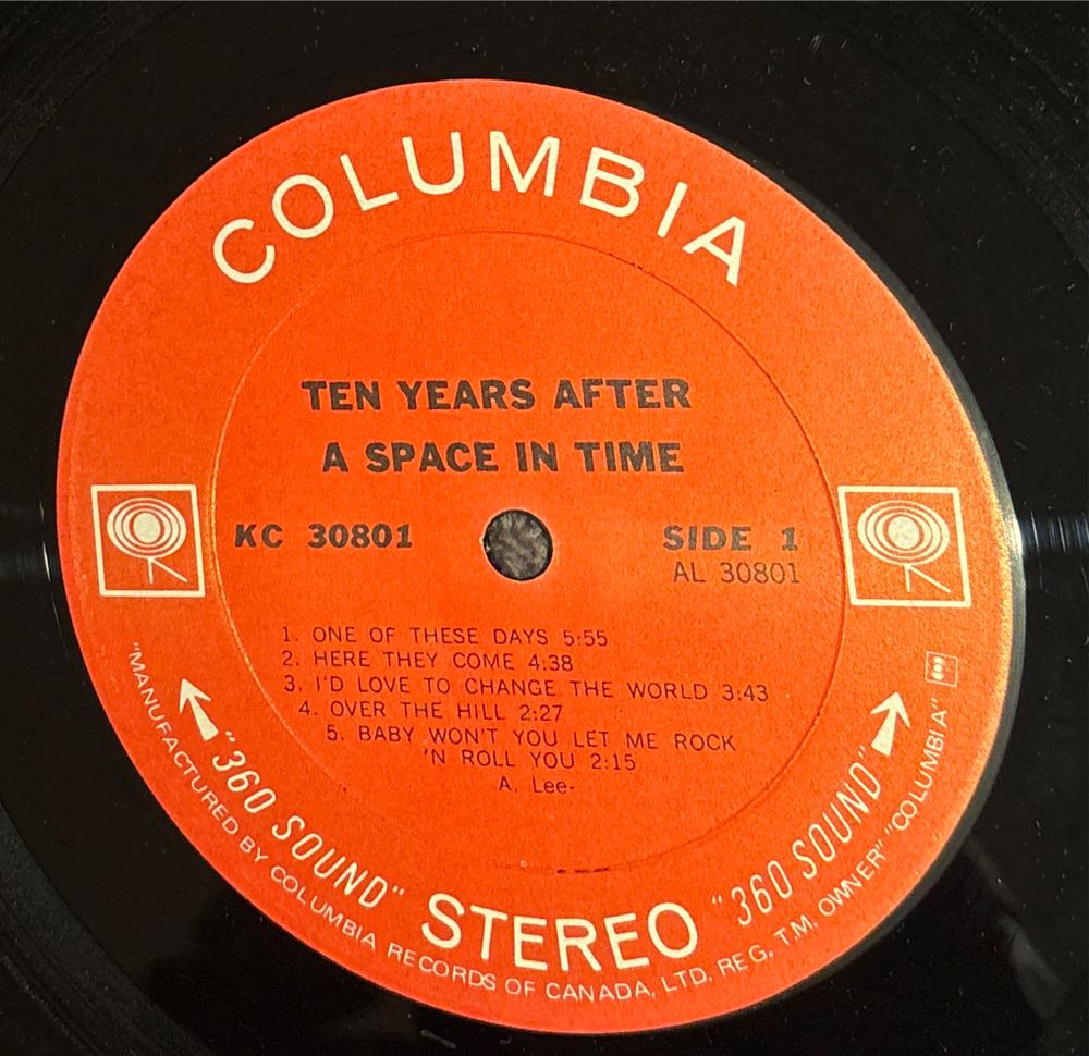 A Space In Time - Ten Years After (12”) music collectible [Barcode 5099962437929] - Main Image 3