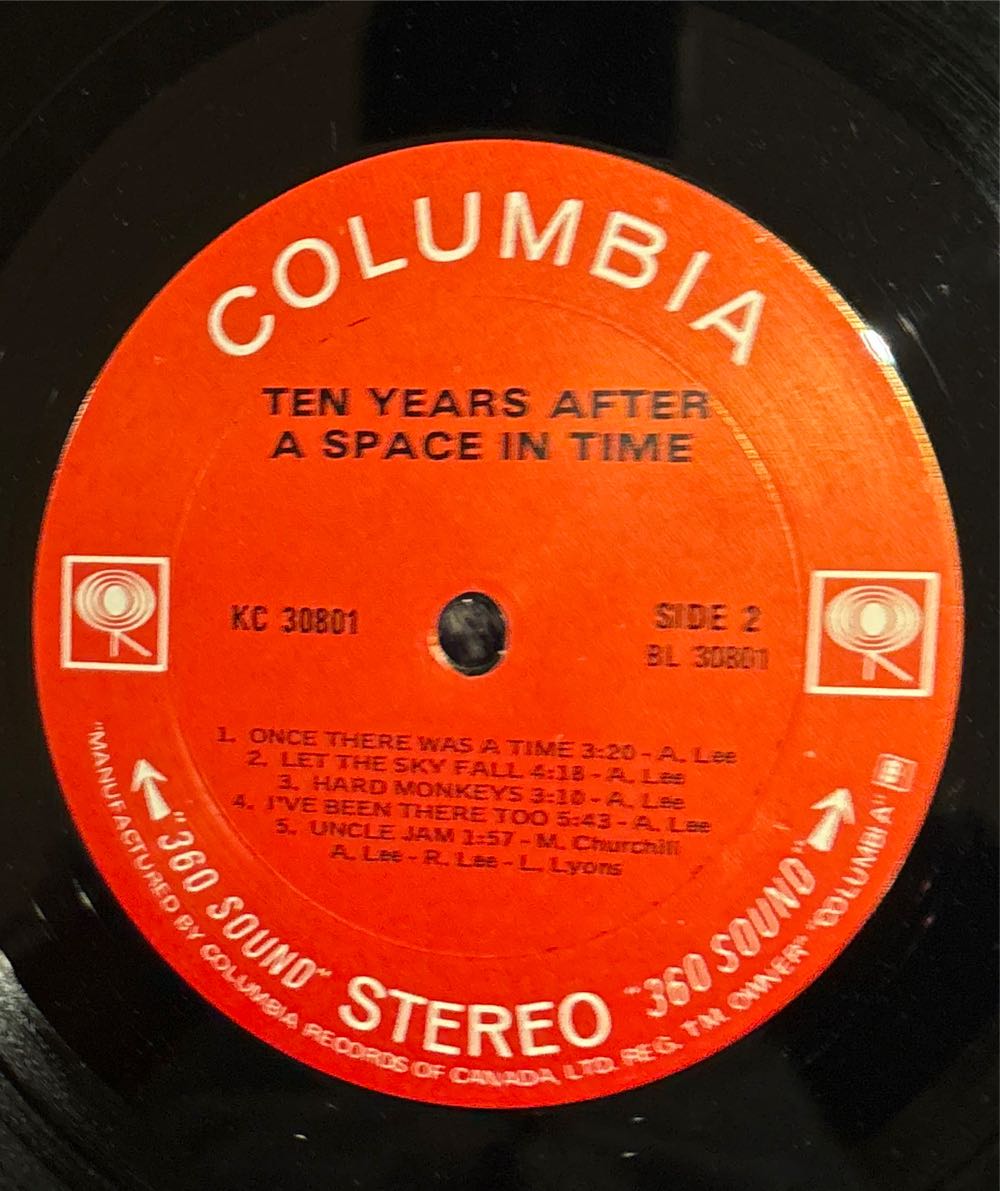 A Space In Time - Ten Years After (12”) music collectible [Barcode 5099962437929] - Main Image 4