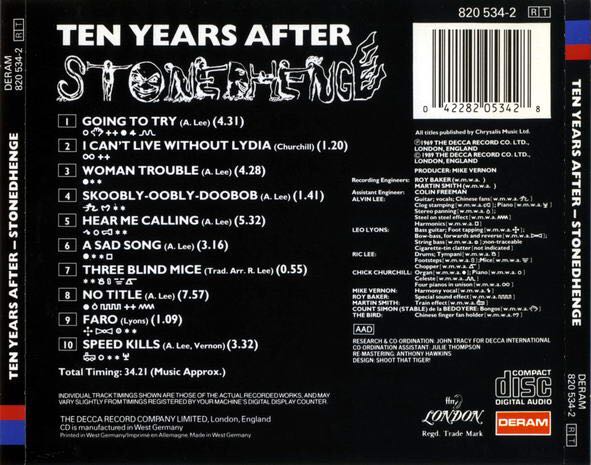 Stonedhenge - Ten Years After (CD - 34) music collectible [Barcode 042282053428] - Main Image 2