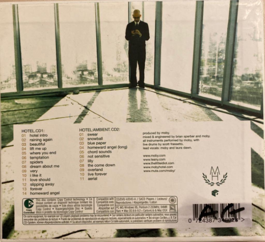 Hotel - Moby (CD - 12500) music collectible [Barcode 0724387348028] - Main Image 2