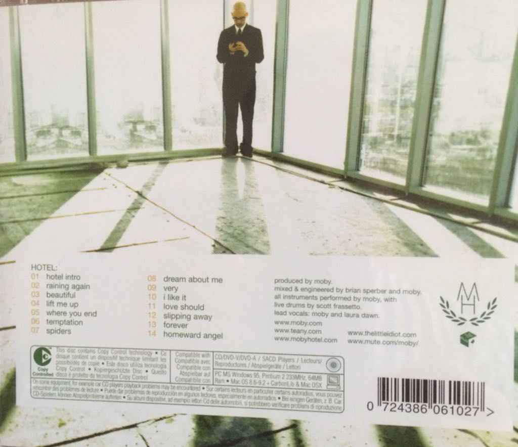 Hotel - Moby (CD - 125) music collectible [Barcode 724386061027] - Main Image 2