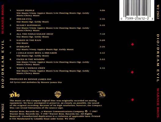 Dream Evil - Dio (CD - 43) music collectible [Barcode 075992561228] - Main Image 2