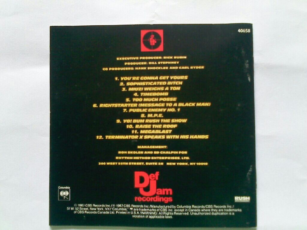 Public Enemy: Yo! Bum Rush The Show - Public Enemy (CD - 47) music collectible [Barcode 5099745048212] - Main Image 2