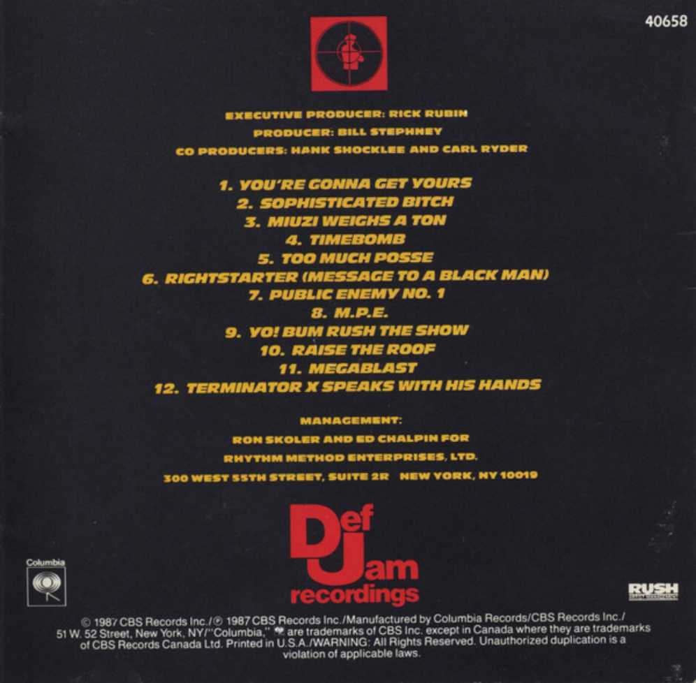 Public Enemy: Yo! Bum Rush The Show - Public Enemy (CD - 47) music collectible [Barcode 5099745048212] - Main Image 3