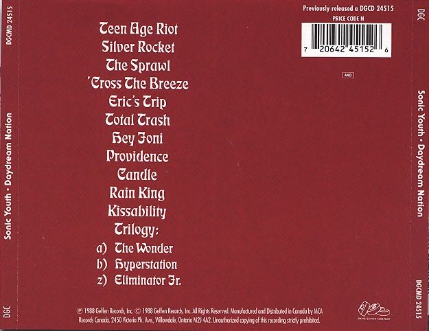 Daydream Nation - Sonic Youth (12”) music collectible [Barcode 5016027309342] - Main Image 2