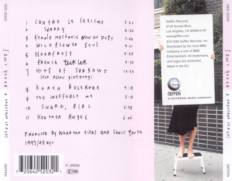 A Thousand Leaves - Sonic Youth (CD) music collectible [Barcode 720642520321] - Main Image 2