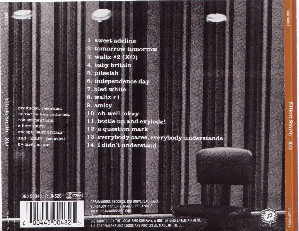 XO - Smith, Elliott (CD - 45) music collectible [Barcode 600445004825] - Main Image 2