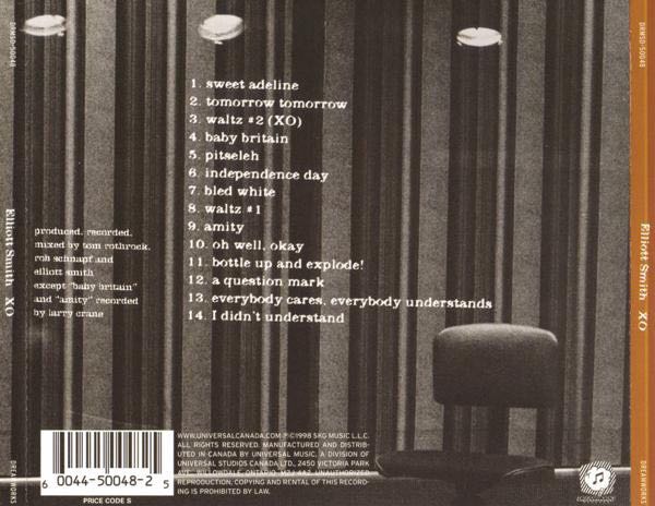 XO - Smith, Elliott (CD - 45) music collectible [Barcode 600445004825] - Main Image 3