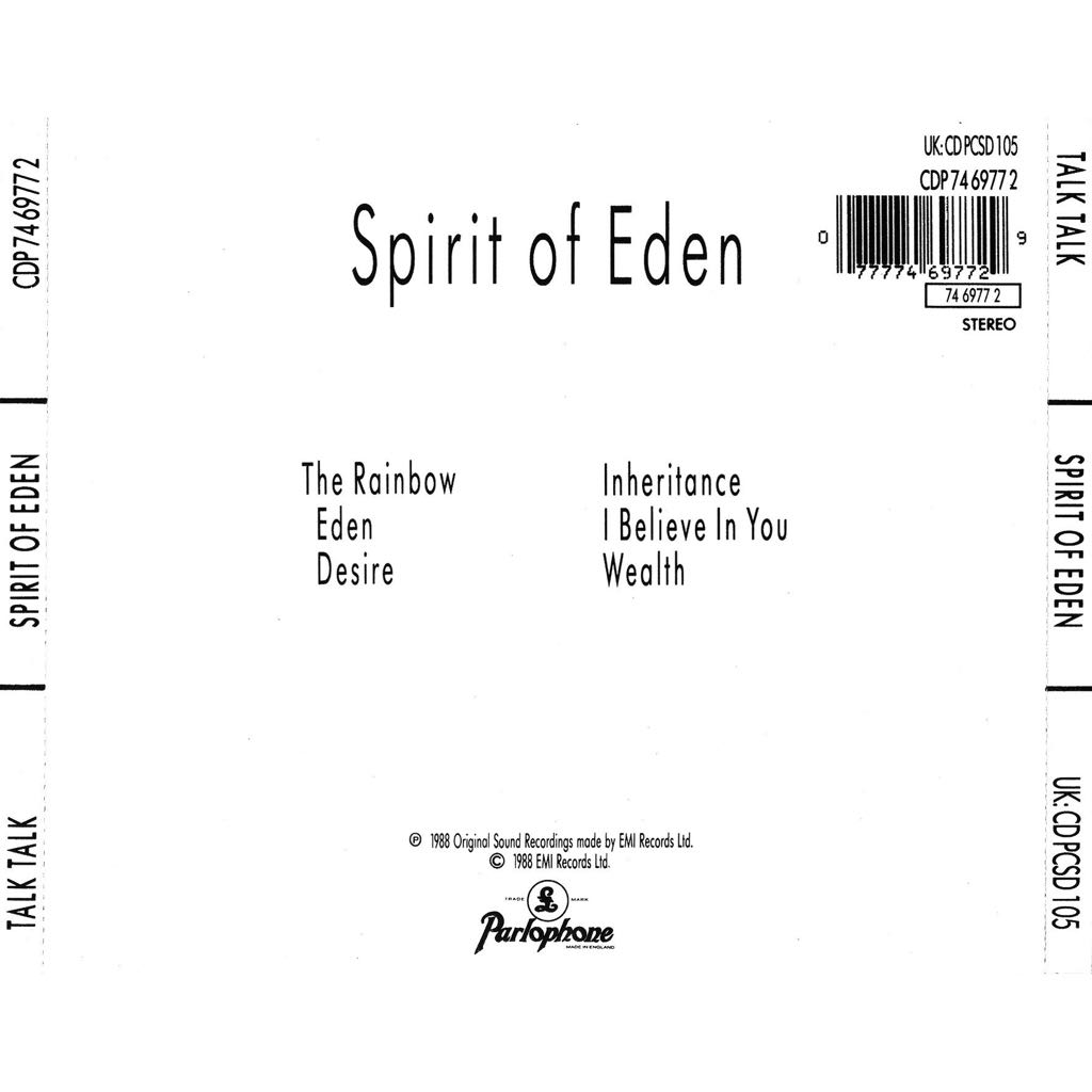 1988 Spirit of Eden - Talk Talk (CD - 41) music collectible [Barcode 5099962178723] - Main Image 2