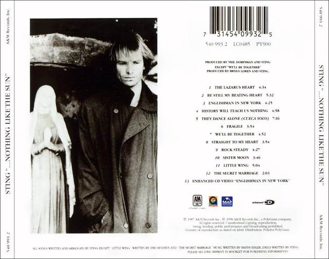 Nothing Like The Sun - Sting (MP3 - 5445) music collectible - Main Image 2