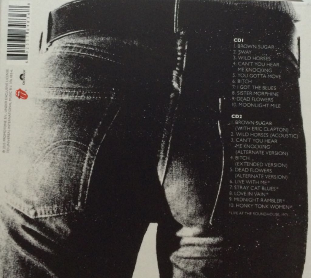 Sticky Fingers - Rolling Stones (CD - 47) music collectible [Barcode 602537648368] - Main Image 2
