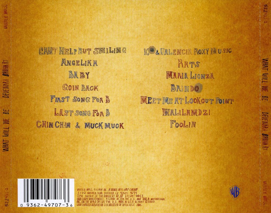 What Will We Be - Banhart, Devendra (MP3 - 50) music collectible [Barcode 093624970736] - Main Image 2