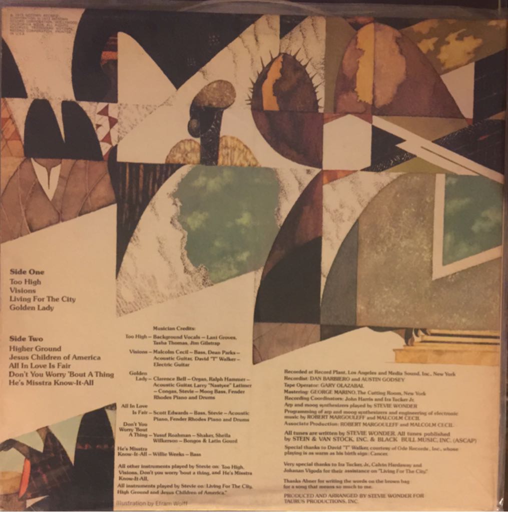 Innervisions - Wonder, Stevie (12” - 44) music collectible [Barcode 050109032617] - Main Image 2