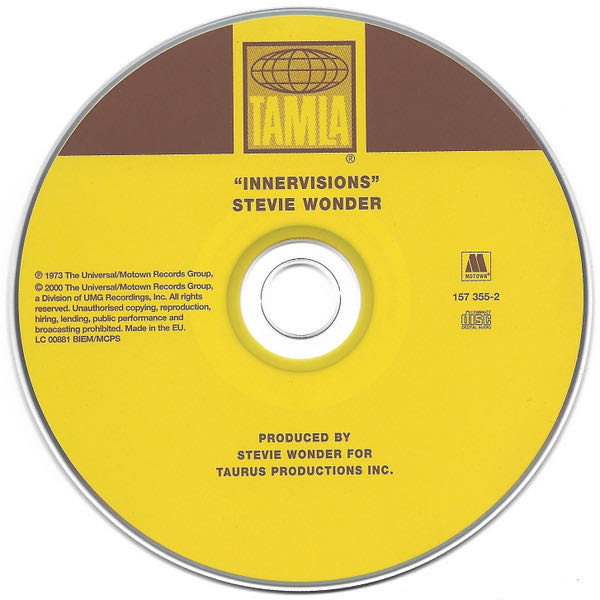 Innervisions - Stevie Wonder (CD - 44) music collectible [Barcode 737463032629] - Main Image 3