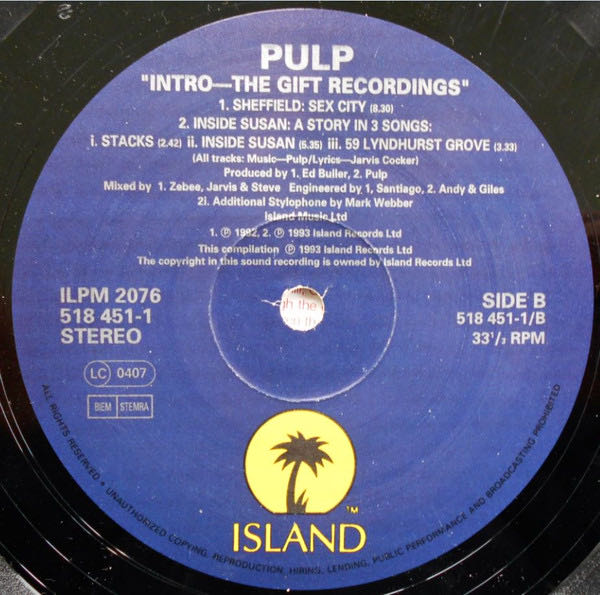 Intro: The Gift Recordings - Pulp (CD) music collectible [Barcode 731451845123] - Main Image 4