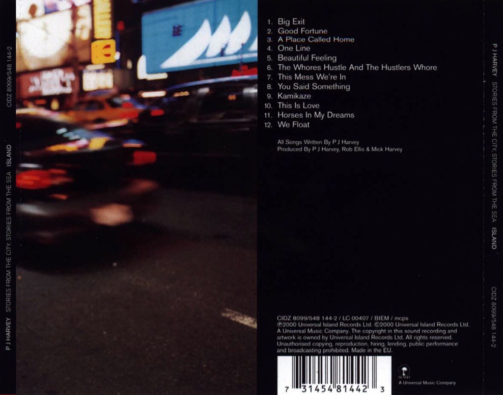 Stories From the City Stories From the Sea - PJ Harvey (CD - 48) music collectible [Barcode 731454814423] - Main Image 2