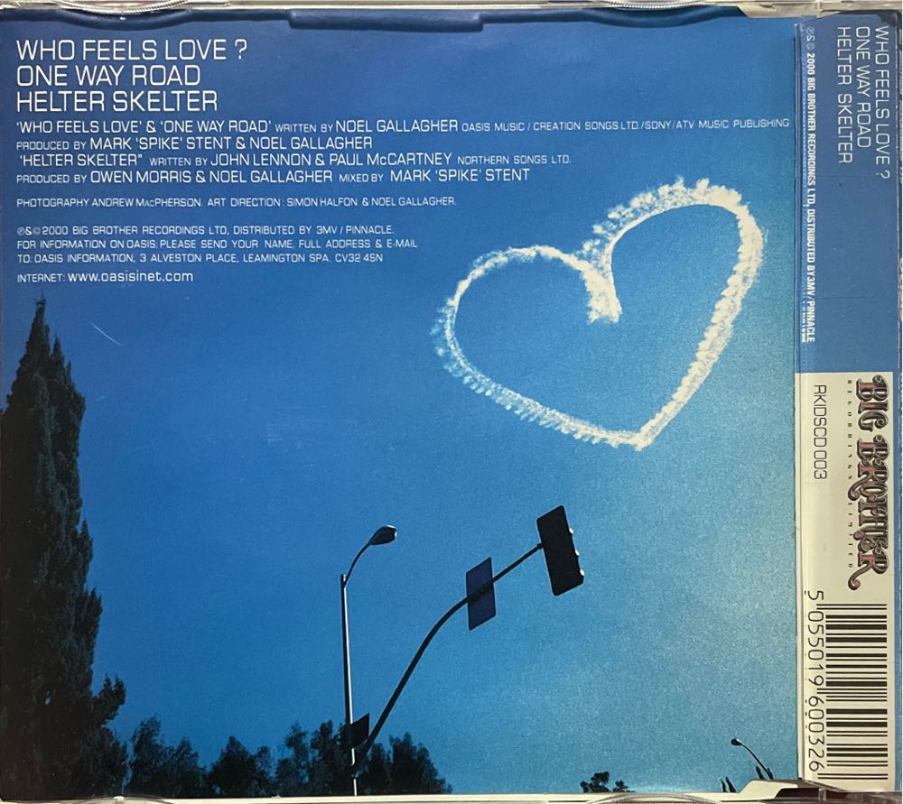 Who Feels Love? - Oasis (CD) music collectible [Barcode 5055019600326] - Main Image 2