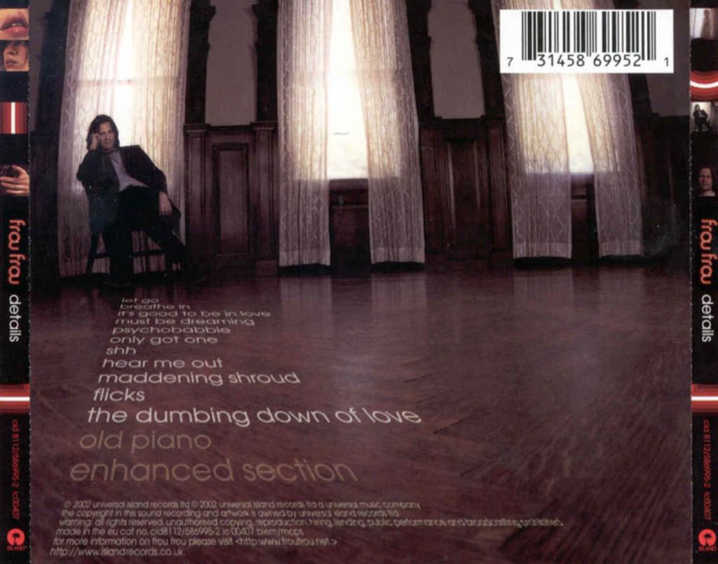 Details (36) - Frou Frou (CD - 55) music collectible [Barcode 731458699620] - Main Image 2