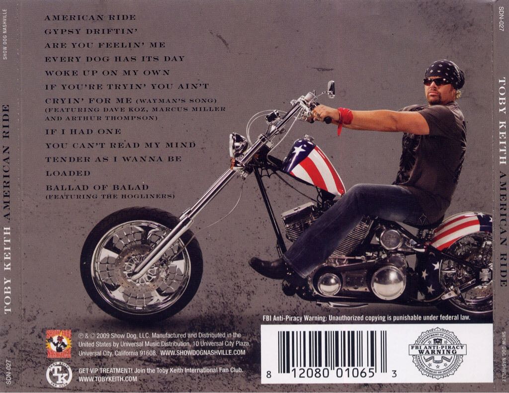 American Ride - Toby Keith (CD) music collectible - Main Image 2