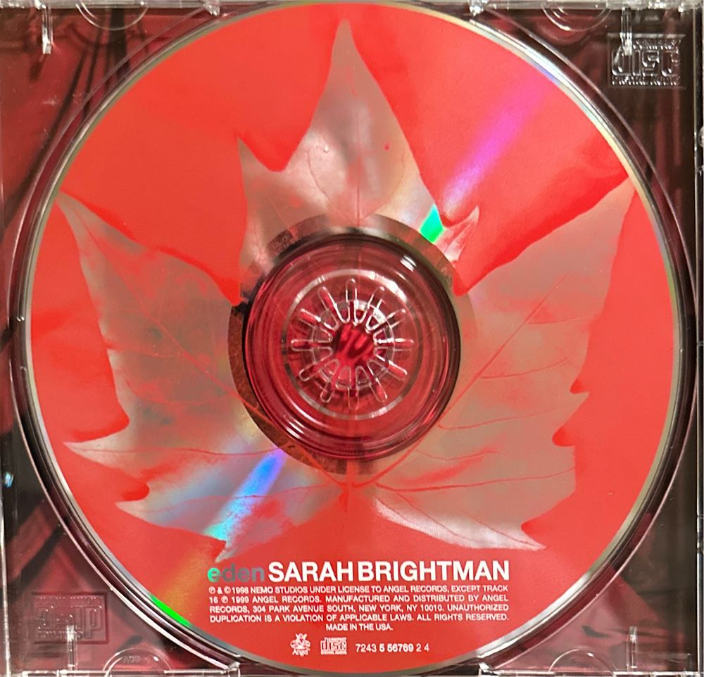 Eden - Brightman, Sarah (CD - 59) music collectible [Barcode 724355676924] - Main Image 3